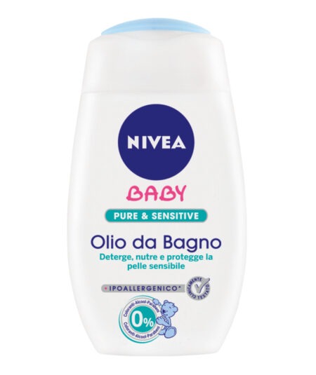 NIVEA Baby – Olio da Bagno 200 ml | Delicato, Idratante & Lenitivo per la pelle del tuo bambino