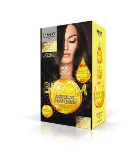 Dikson Bloom Crema Colorante 2‑in‑1 – N. 400 Castano – Colorazione Permanente + Trattamento Rigenerante