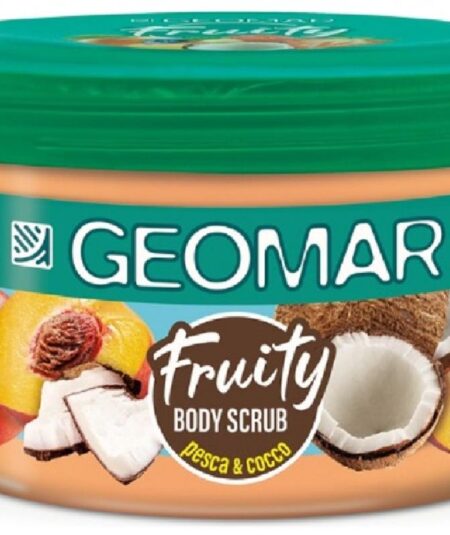 GEOMAR Scrub Corpo Pesca & Cocco 300g – Esfoliante Idratante con Olio di Cocco e Estratti Fruttati