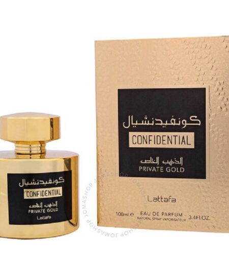 Lattafa Confidential Private Gold EDP 100 ml – Profumo Arabo Unisex Fruttato