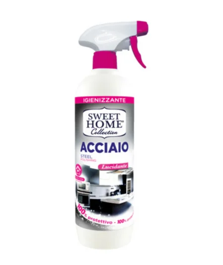 Sweet Home Spray Lucidante Professionale Acciaio – 650 ml