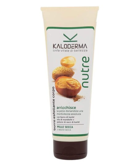 Kaloderma Nutre Burro Esfoliante Corpo – Esfoliante & Nutriente 250 ml (Burro di Karité & Olio di Mandorle)
