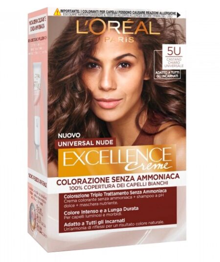 L’Oréal Paris Excellence Crème 5 U Castano Chiaro Universale – Colorazione Permanente Senza Ammoniaca
