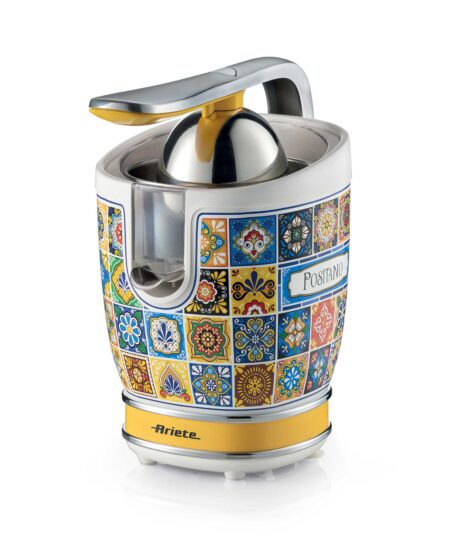 Ariete Spremiagrumi Positano Edition (0413/0P) – Corpo in Metallo – 2 Coni – Motore Silenzioso 85 W