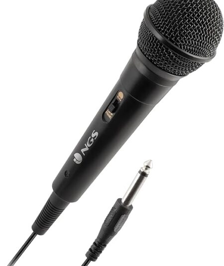 NGS Singer Fire Microfono Vocale Wired | Cavo 3m Jack 6,3mm – Nero