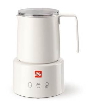 illy Cappuccinatore Montalatte Elettrico Bianco | Schiuma Perfetta Calda e Fredda
