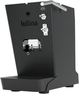 Lollocaffè Lollina+ Macchina da Caffè a Cialde 44mm Nera + 40 Cialde Incluse