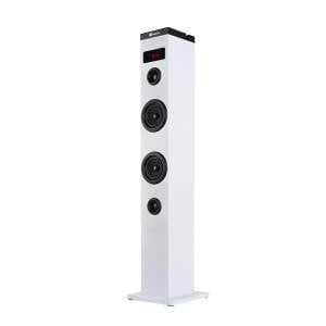 NGS Sky Charm Speaker a Torre 50W | Bluetooth, USB, AUX, Radio FM – Bianco