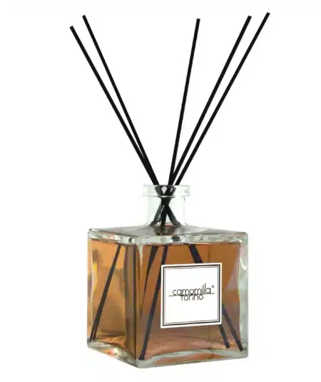 Camomilla Torino Diffusore Ambiente Cubo 200 ml – Ambra & Sandalo | Oli Essenziali Naturali