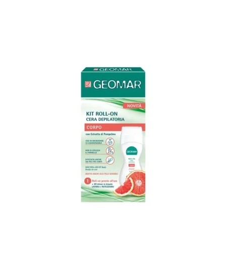 Geomar Kit Roll-On Cera Depilatoria Corpo 100ml + 20 Strisce Lavabili